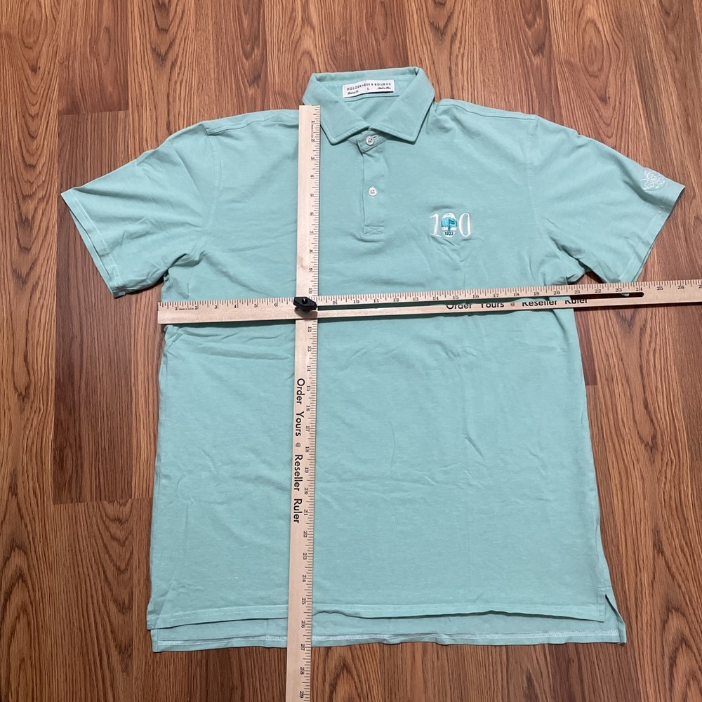 Holderness & Bourne Polo Mens Large Tailored Fit Stretch Golf Shirt Green - Picture 2 of 14